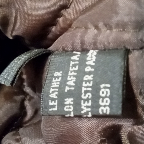 Garsel genuine leather bomber jacket. Quilted lining. Sz 44 - Picture 7 of 7